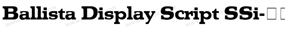 Ballista Display Script SSi字体转换